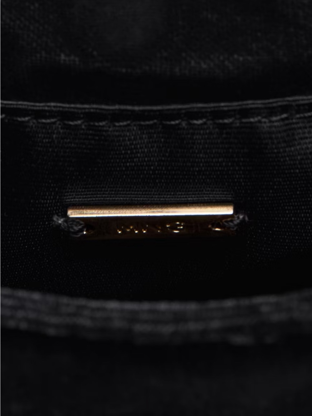 Mango Black Velvet Clutch with Gold Ring Detail - Picture 5 of 5